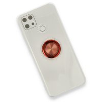 Newface Oppo A15 Kılıf Gros Yüzüklü Silikon - Kırmızı