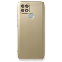 Newface Oppo A15 Kılıf First Silikon - Gold