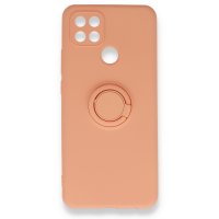 Newface Oppo A15S Kılıf Viktor Yüzüklü Silikon - Pudra