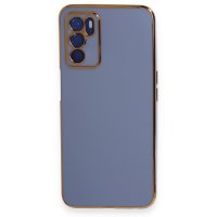 Newface Oppo A16 Kılıf Volet Silikon - Mavi