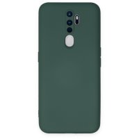 Newface Oppo A5 2020 Kılıf Nano içi Kadife Silikon - Koyu Yeşil