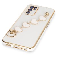 Newface Oppo A55 Kılıf Esila Silikon - Beyaz