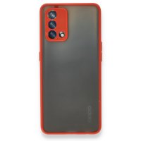 Newface Oppo A74 4G Kılıf Montreal Silikon Kapak - Kırmızı