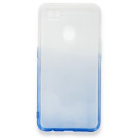 Newface Oppo A5S Kılıf Lüx Çift Renkli Silikon - Mavi