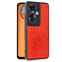 Newface Oppo Reno 11F Kılıf Aras Deri Kapak - Kırmızı