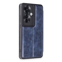 Newface Oppo Reno 11F Kılıf Flip Cover - Lacivert