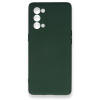 Newface Oppo Reno 5 Pro Kılıf Nano içi Kadife Silikon - Koyu Yeşil