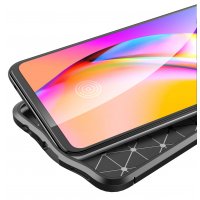 Newface Oppo Reno 5 Lite Kılıf Focus Derili Silikon - Kırmızı