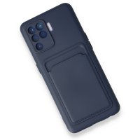 Newface Oppo Reno 5 Lite Kılıf Kelvin Kartvizitli Silikon - Lacivert