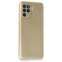 Newface Oppo Reno 5 Lite Kılıf First Silikon - Gold