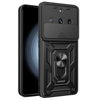 Newface Realme 11 Pro Kılıf Pars Lens Yüzüklü Silikon - Siyah