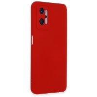 Newface Realme 9i 4G Kılıf Nano içi Kadife Silikon - Kırmızı