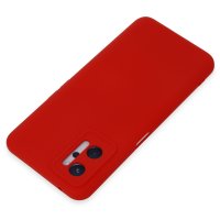 Newface Realme 9i 4G Kılıf Nano içi Kadife Silikon - Kırmızı
