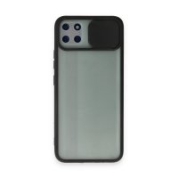 Newface Realme C11 Kılıf Palm Buzlu Kamera Sürgülü Silikon - Siyah