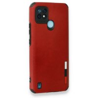 Newface Realme C21 Kılıf Loop Deri Silikon - Kırmızı