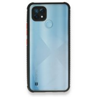 Newface Realme C21 Kılıf Miami Şeffaf Silikon - Siyah