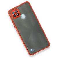 Newface Realme C21 Kılıf Montreal Silikon Kapak - Kırmızı
