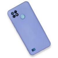 Newface Realme C21 Kılıf Nano içi Kadife Silikon - Lila