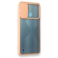 Newface Realme C21 Kılıf Palm Buzlu Kamera Sürgülü Silikon - Pembe