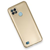 Newface Realme C21 Kılıf First Silikon - Gold