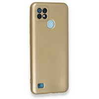 Newface Realme C21 Kılıf First Silikon - Gold