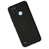 Newface Realme C21Y Kılıf Nano içi Kadife Silikon - Siyah