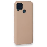 Newface Realme C25s Kılıf Nano içi Kadife Silikon - Pudra