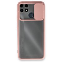 Newface Realme C25s Kılıf Palm Buzlu Kamera Sürgülü Silikon - Pembe