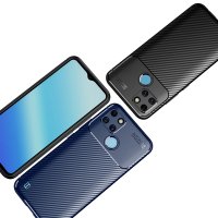 Newface Realme C25Y Kılıf Auto Focus Karbon Kapak - Siyah