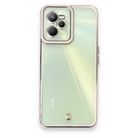 Newface Realme C35 Kılıf Liva Lens Silikon - Beyaz