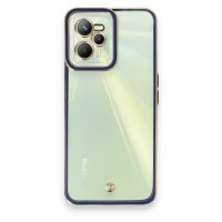 Newface Realme C35 Kılıf Liva Lens Silikon - Mavi