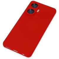 Newface Realme C55 Kılıf Nano içi Kadife Silikon - Kırmızı