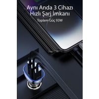 Newface RCC-N18 Usb ve Type-C 93W PD Araç Şarjı - Siyah