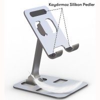 Newface S116 Telefon Tablet Standı - Gümüş