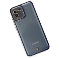 Newface Samsung Galaxy A03 Kılıf Liva Lens Silikon - Mavi