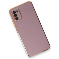 Newface Samsung Galaxy A03S Kılıf Volet Silikon - Mor