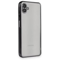 Newface Samsung Galaxy A04 Kılıf Razer Lensli Silikon - Siyah