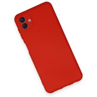 Newface Samsung Galaxy A04E Kılıf Nano içi Kadife Silikon - Kırmızı