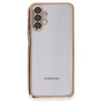 Newface Samsung Galaxy A04S Kılıf Razer Lensli Silikon - Gold