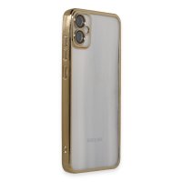 Newface Samsung Galaxy A05 Kılıf Razer Lensli Silikon - Gold