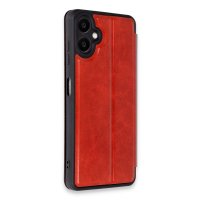 Newface Samsung Galaxy A06 Kılıf Flip Cover - Kırmızı