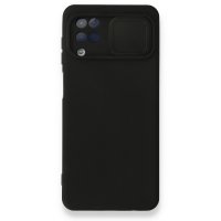 Newface Samsung Galaxy A12 Kılıf Color Lens Silikon - Siyah