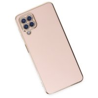 Newface Samsung Galaxy A12 Kılıf Volet Silikon - Pembe