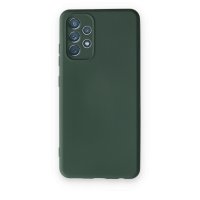 Newface Samsung Galaxy A13 4G Kılıf Nano içi Kadife Silikon - Koyu Yeşil