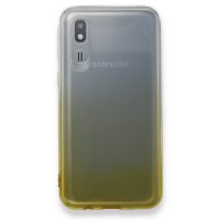 Newface Samsung Galaxy A2 Core Kılıf Lüx Çift Renkli Silikon - Sarı
