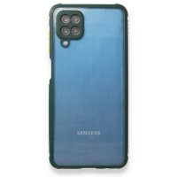 Newface Samsung Galaxy A22 Kılıf Miami Şeffaf Silikon - Koyu Yeşil