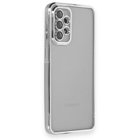 Newface Samsung Galaxy A23 4G Kılıf Razer Lensli Silikon - Gümüş