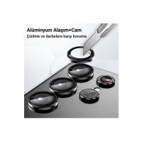 Newface Samsung Galaxy A25 5G Valdez Metal Kamera Lens - Gümüş