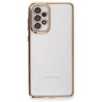 Newface Samsung Galaxy A33 5G Kılıf Razer Lensli Silikon - Gold