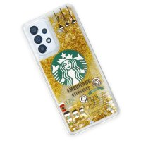 Newface Samsung Galaxy A33 5G Kılıf Starbuck Sulu Silikon - Gold